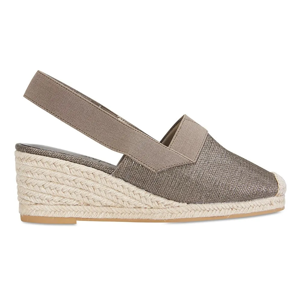 Evelyne Espadrille in Pewter Fabric
