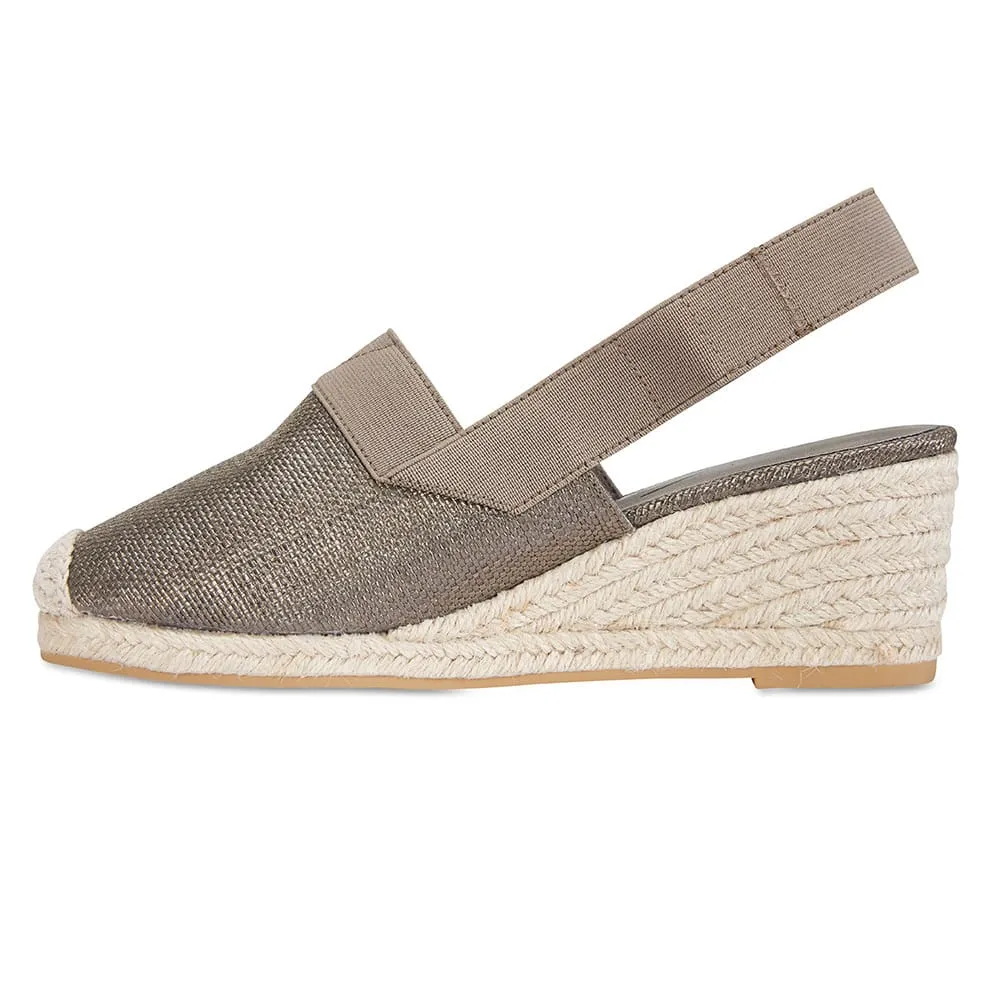 Evelyne Espadrille in Pewter Fabric