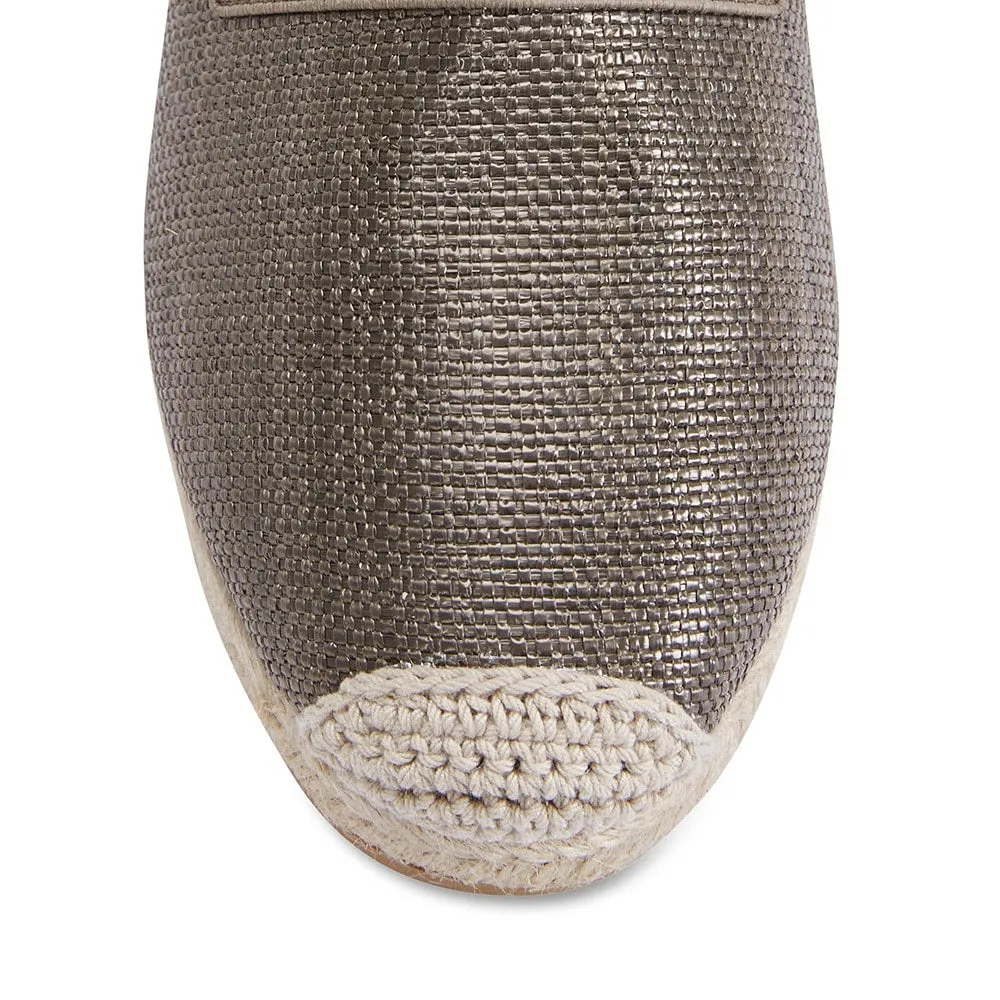 Evelyne Espadrille in Pewter Fabric