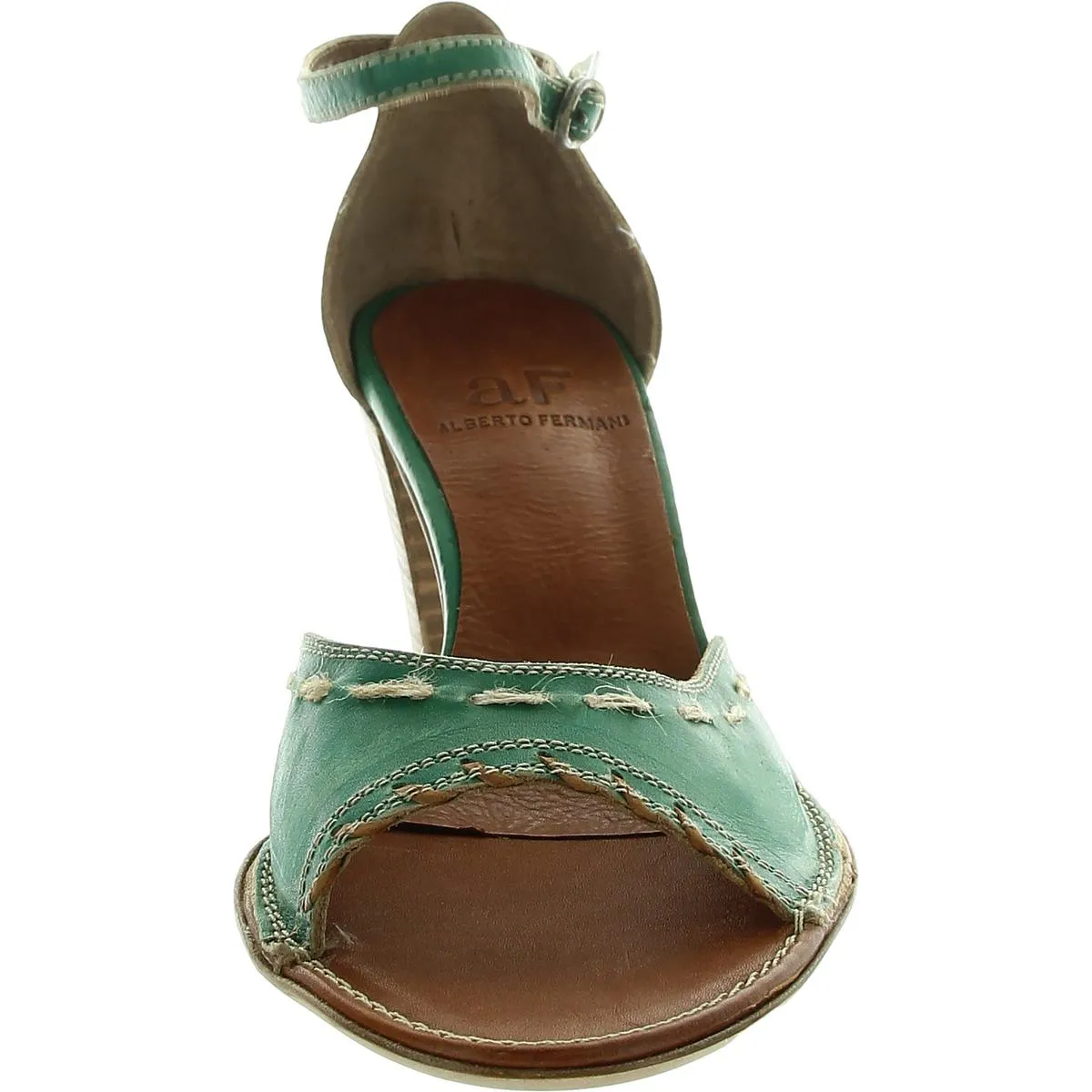 Exclusive Womens Block Heel Leather Ankle Strap