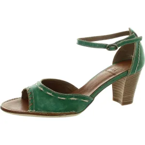 Exclusive Womens Block Heel Leather Ankle Strap
