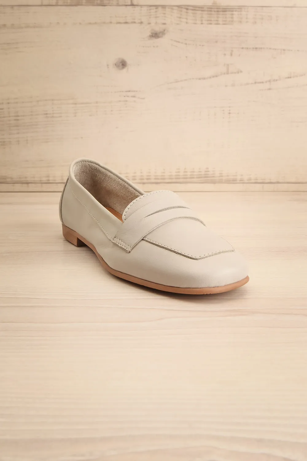 Faith Grey | Leather Loafers