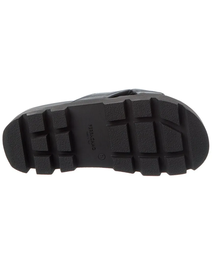 Ferragamo Air Lug Leather Sandal