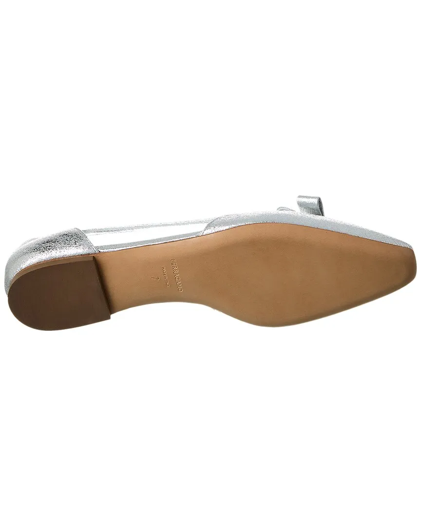 Ferragamo Cutout Leather Ballet Flat