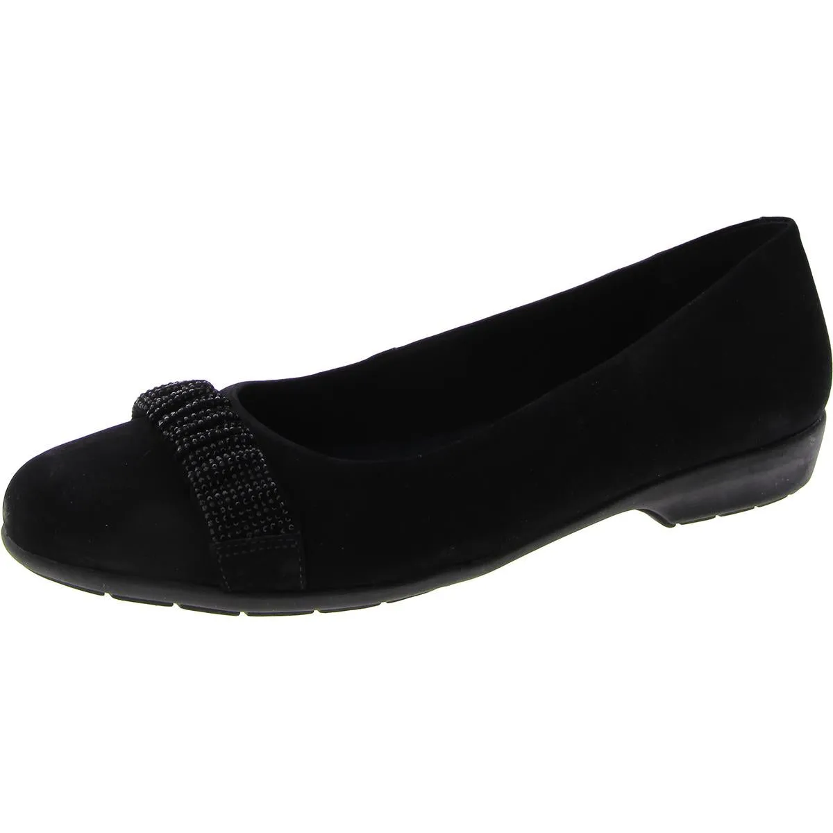 Fifi ll Womens Nubuck Slip On Ballet Flats