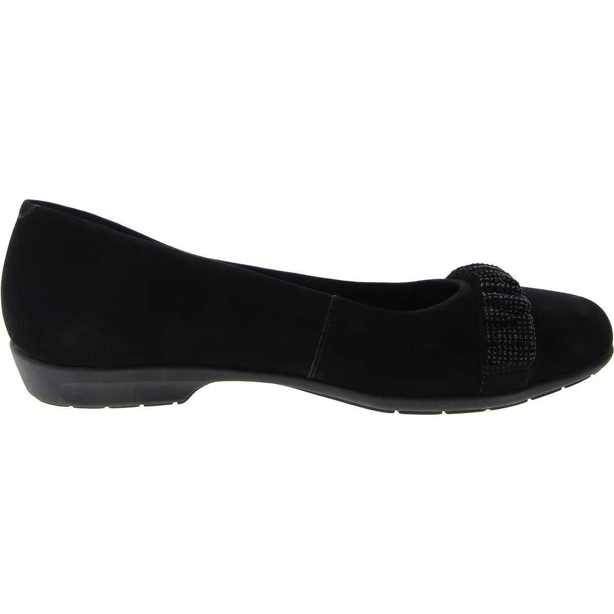 Fifi ll Womens Nubuck Slip On Ballet Flats