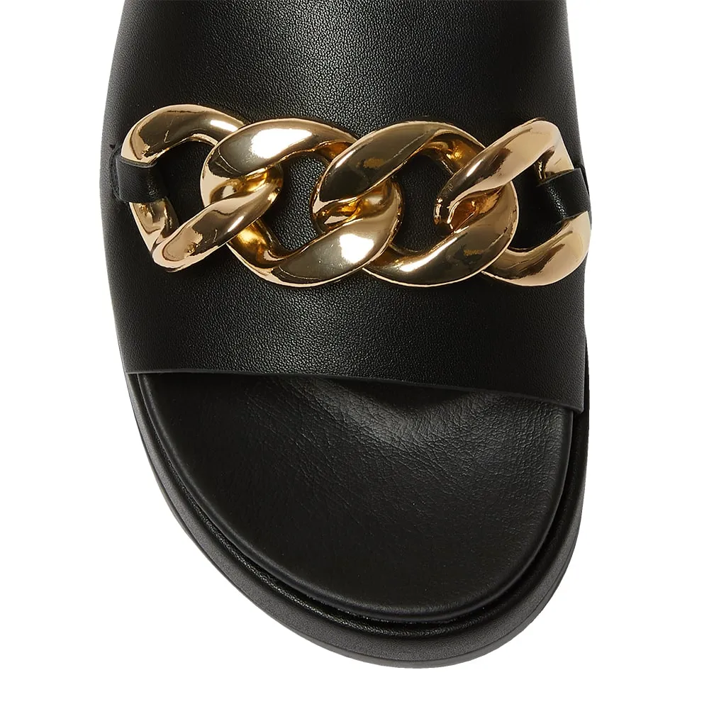 Fiona Slide in Black Smooth