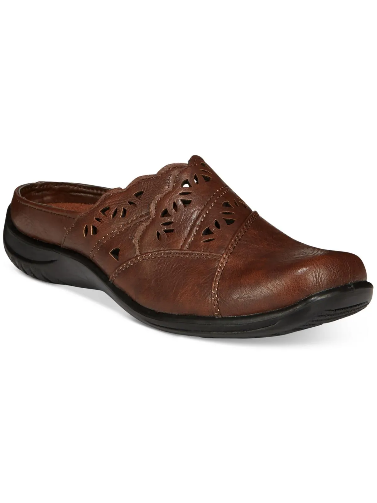 Forever Womens Faux Leather Cut-Out Mules