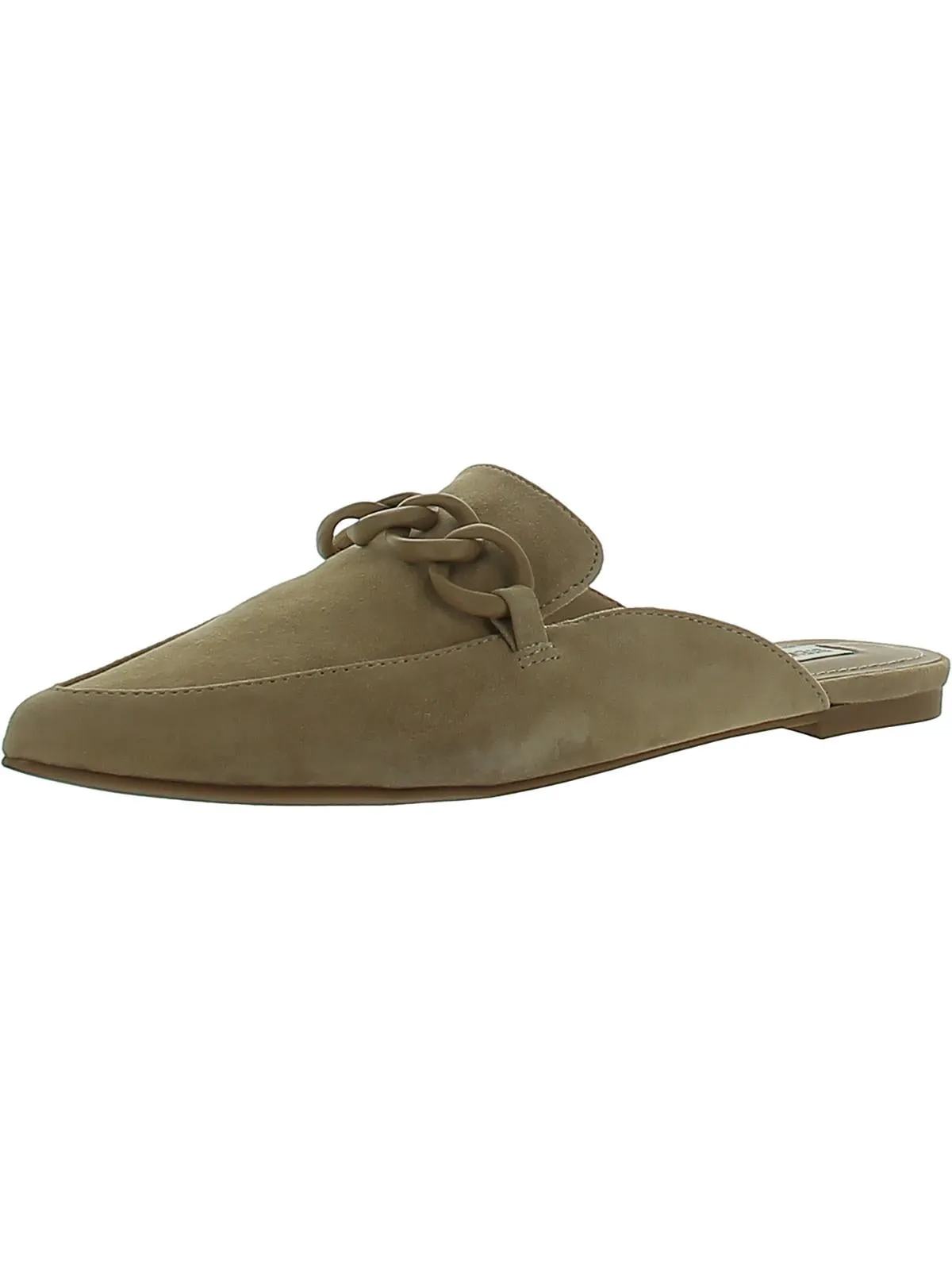 Forte Womens Leather Slip On Loafer Slides