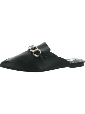 Forte Womens Leather Slip On Loafer Slides