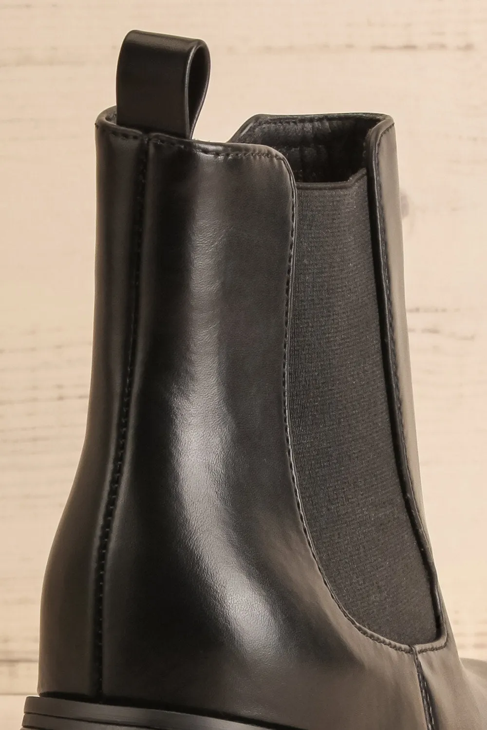 Foster Black | Platform Heeled Ankle Boots