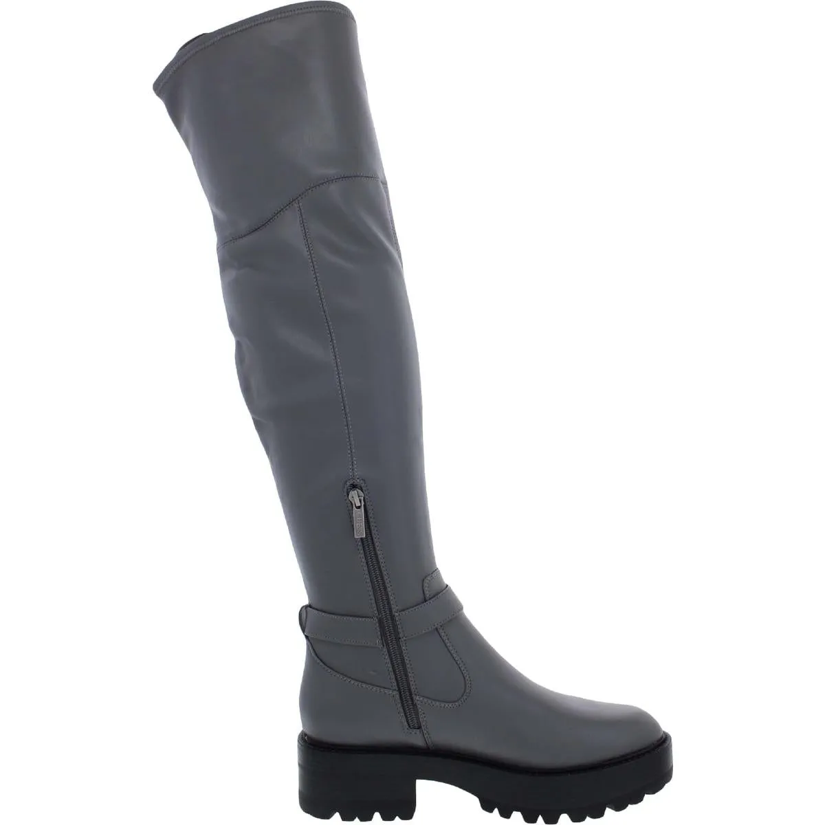 Frazer Womens Lugged Sole Block Heel Knee-High Boots