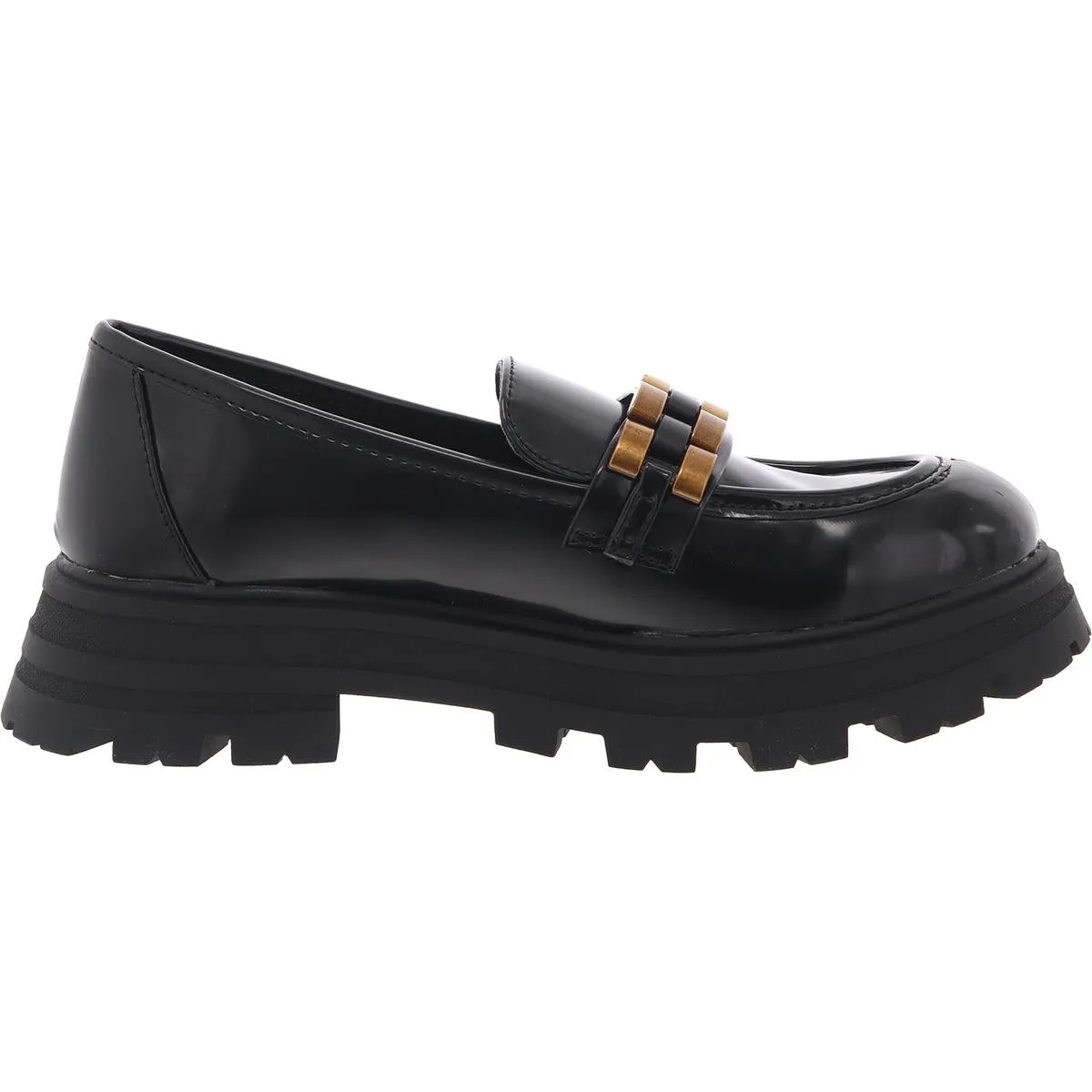 Gabina Womens Padded Insole Manmade Loafers