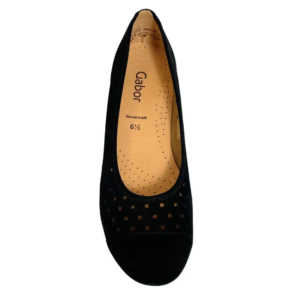 Gabor Ballet Perf Black Flat (Women's)