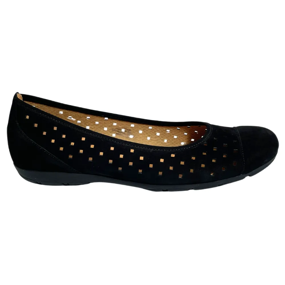 Gabor Ballet Perf Black Flat (Women's)