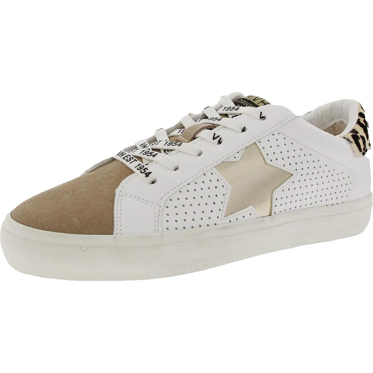 Gadol Womens Leather Metallic Casual and Fashion Sneakers