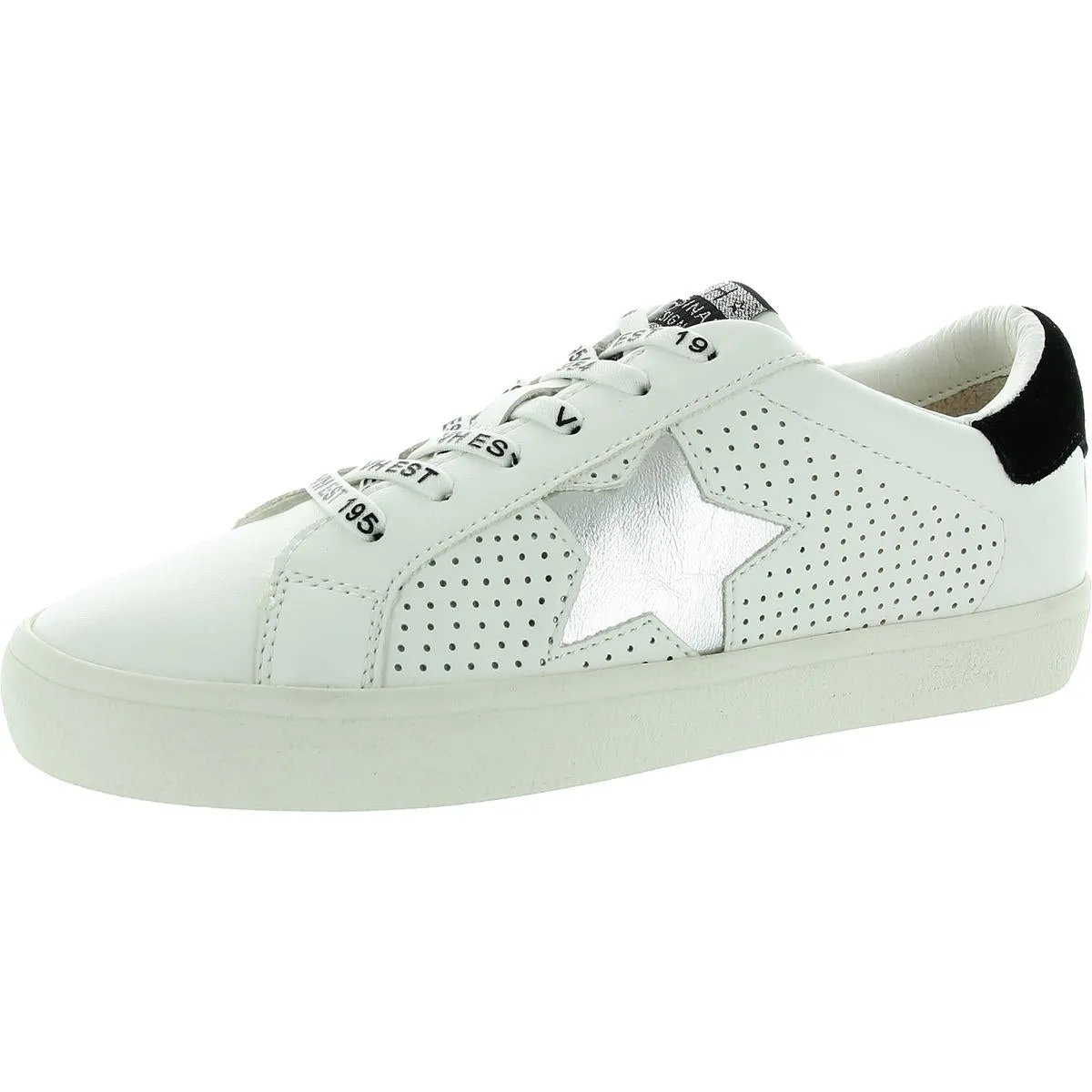 Gadol Womens Leather Metallic Casual and Fashion Sneakers