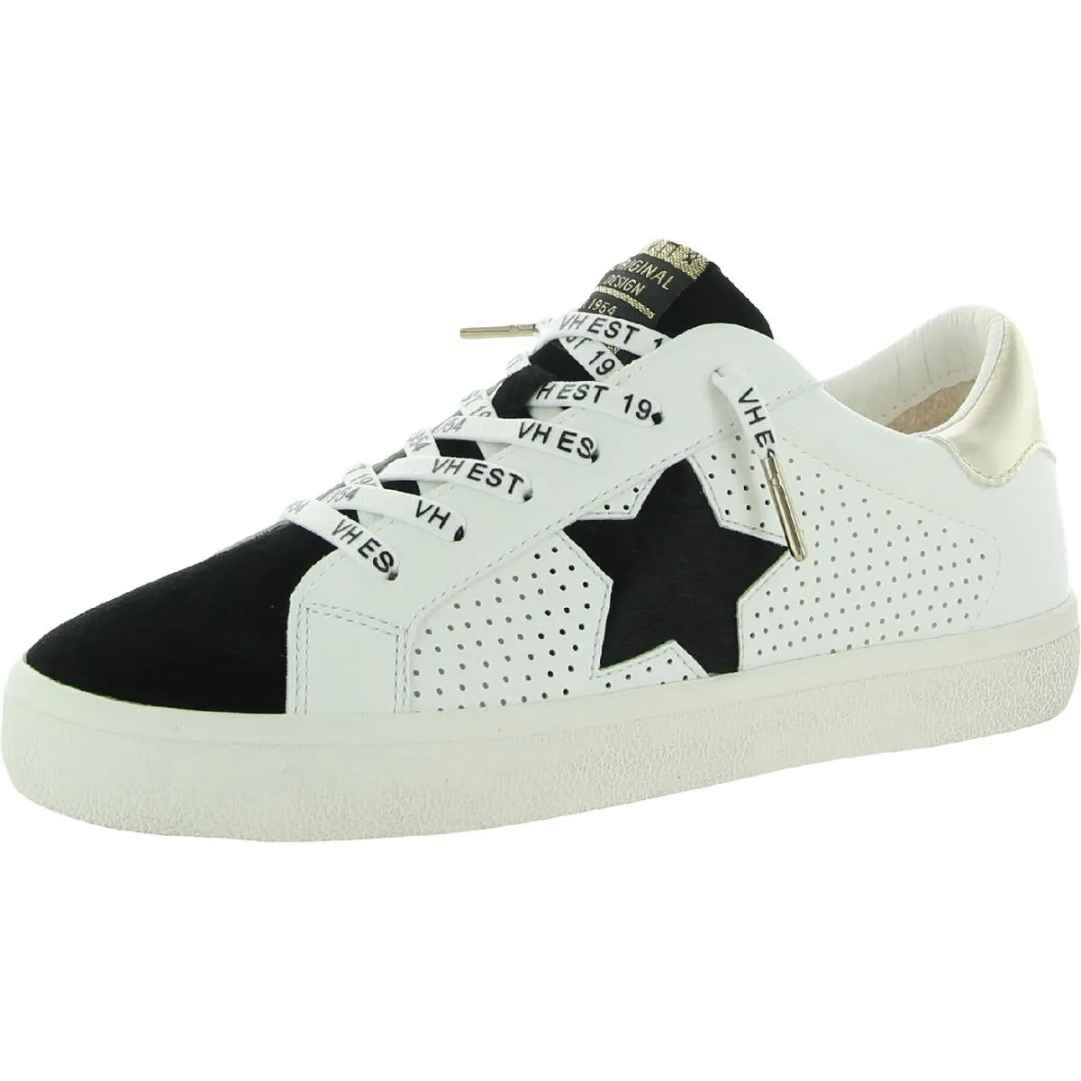 Gadol Womens Leather Metallic Casual and Fashion Sneakers
