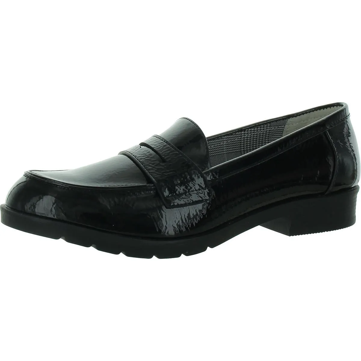 GALAH Womens Patent Slip on Loafers