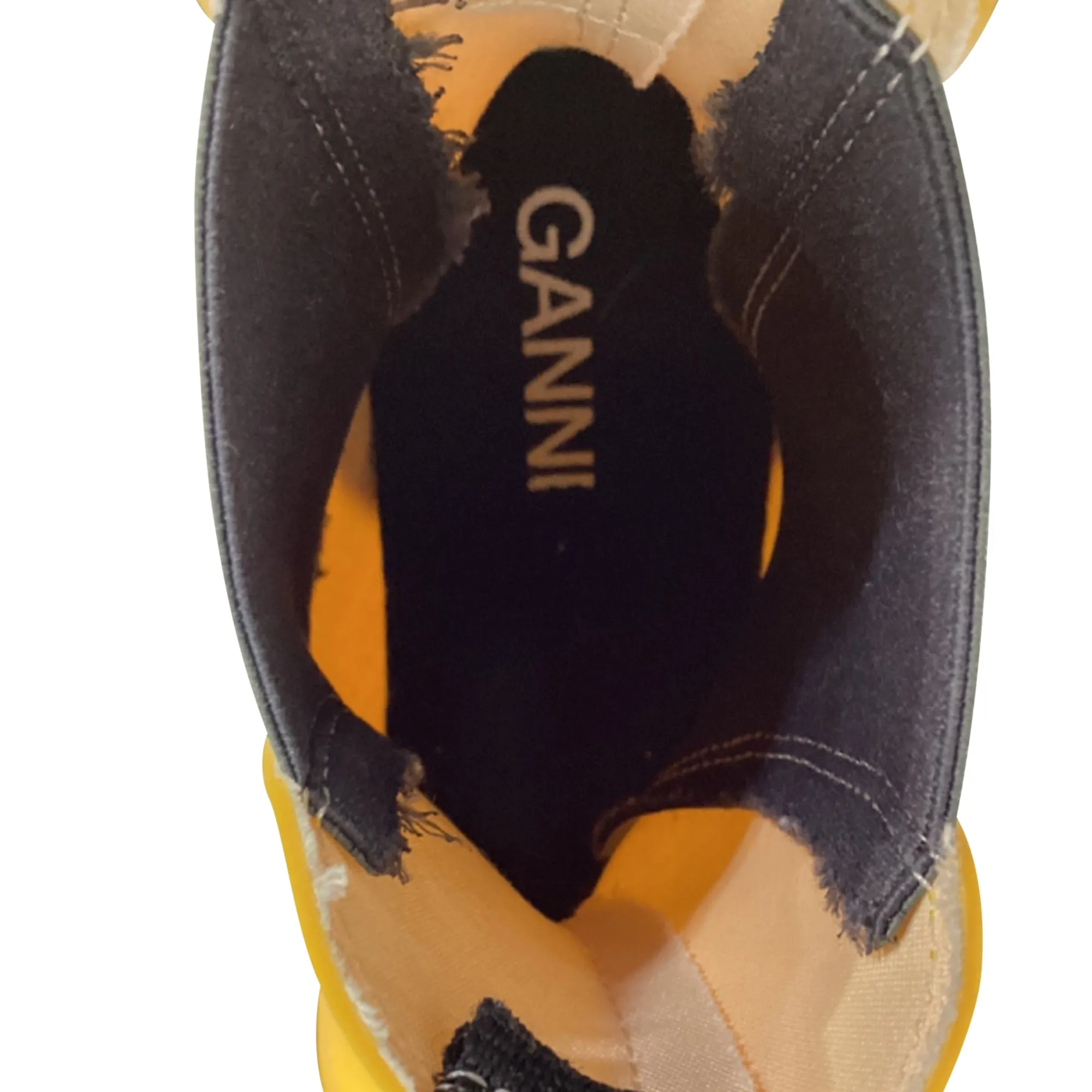 Ganni Chelsea rain Boots in Yellow Rubber