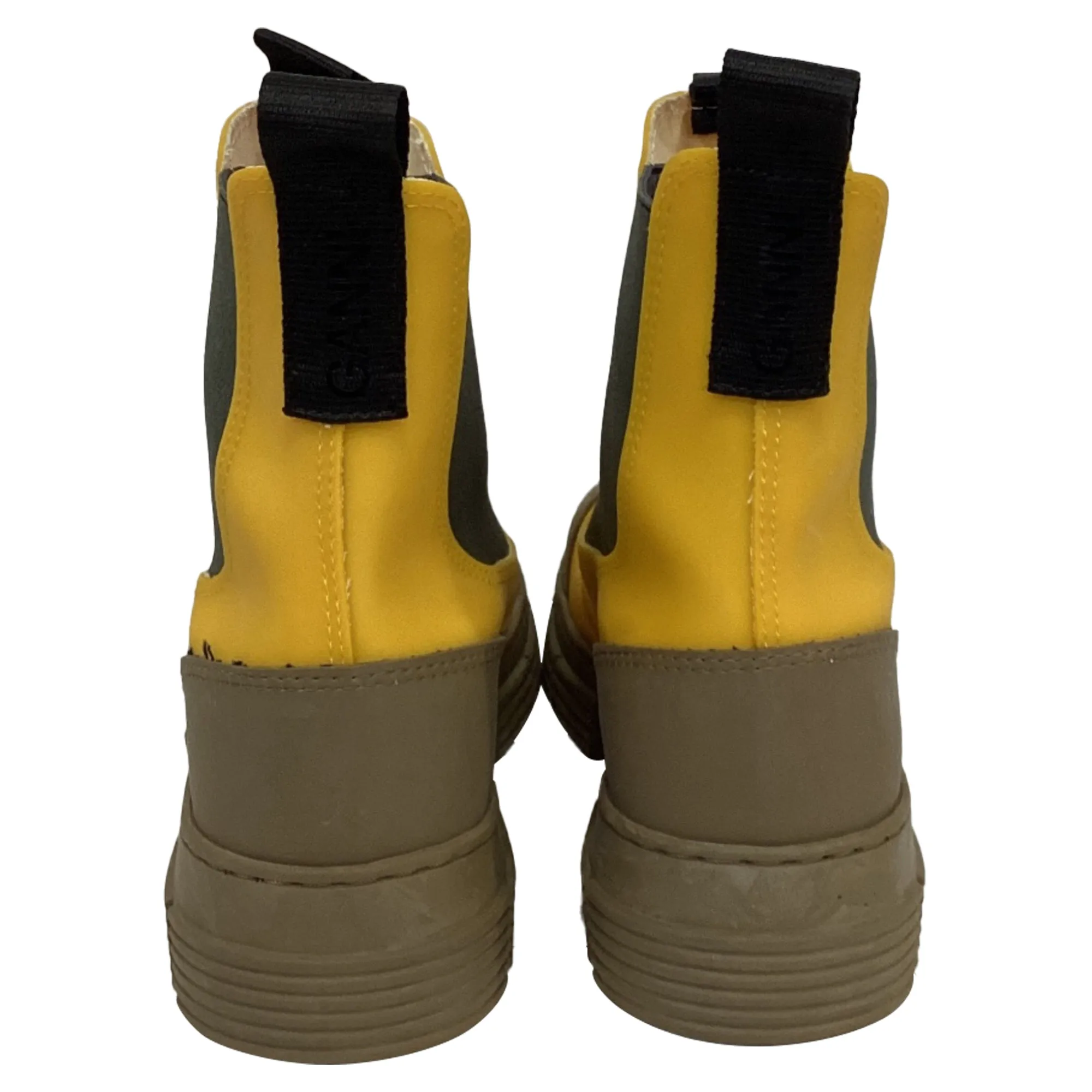 Ganni Chelsea rain Boots in Yellow Rubber