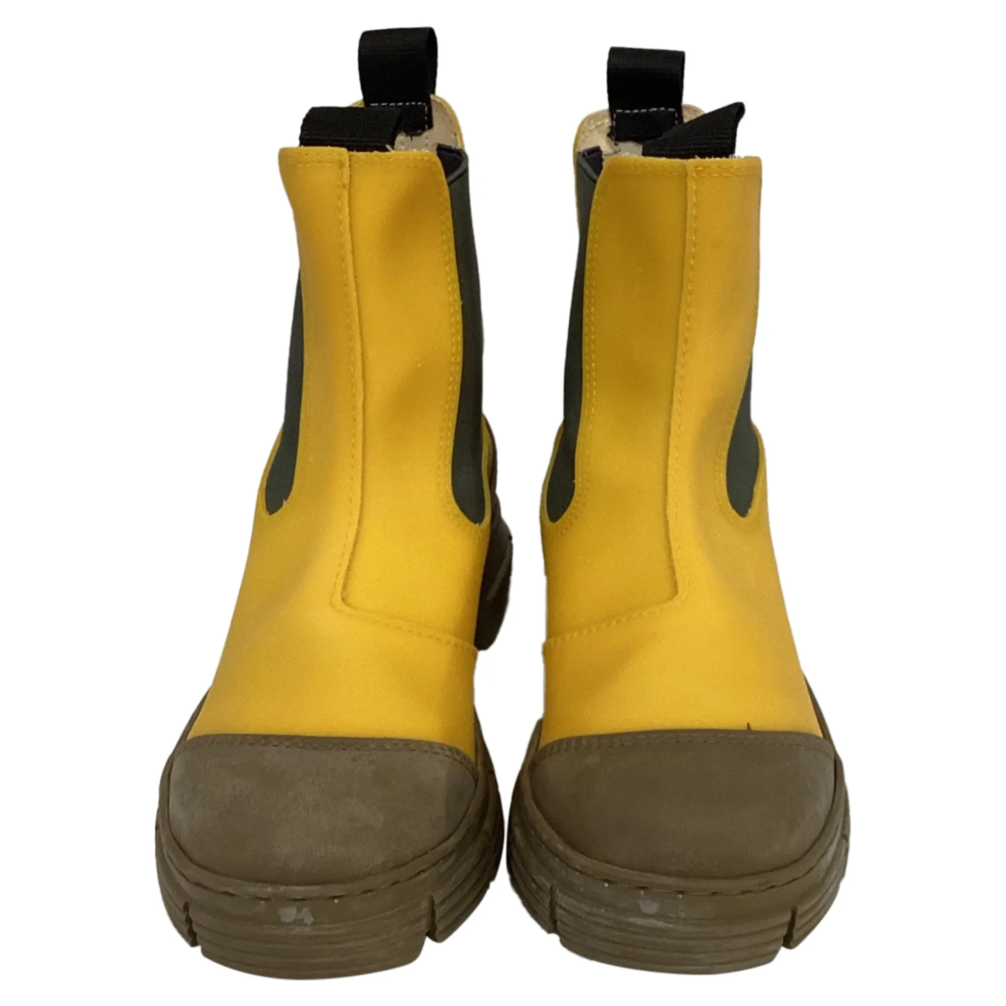 Ganni Chelsea rain Boots in Yellow Rubber