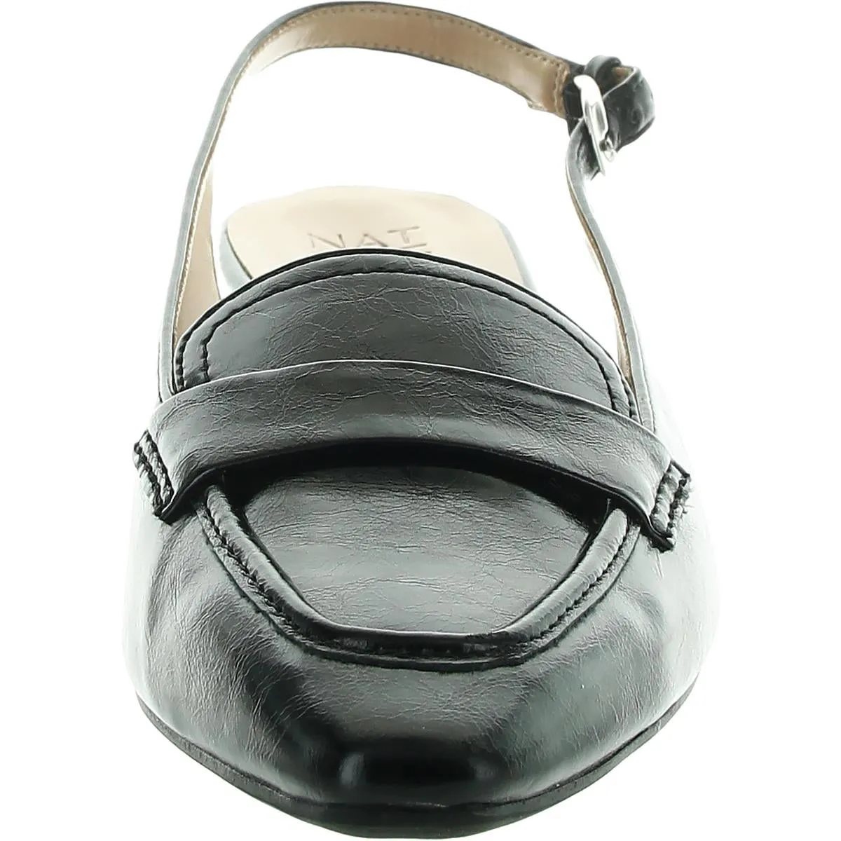Garner Womens Faux Leather Ankle Strap Slingback Heels