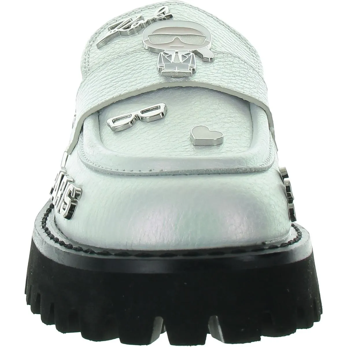 Gaston Womens Leather Embellished Loafers