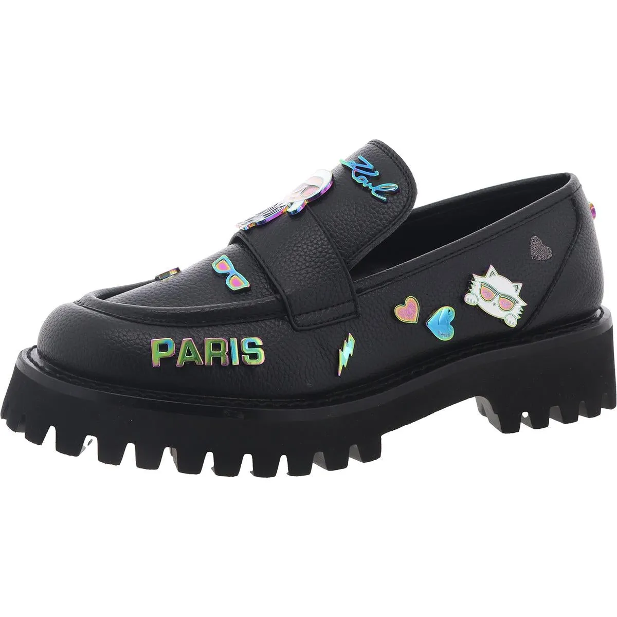 Gaston Womens Leather Embellished Loafers