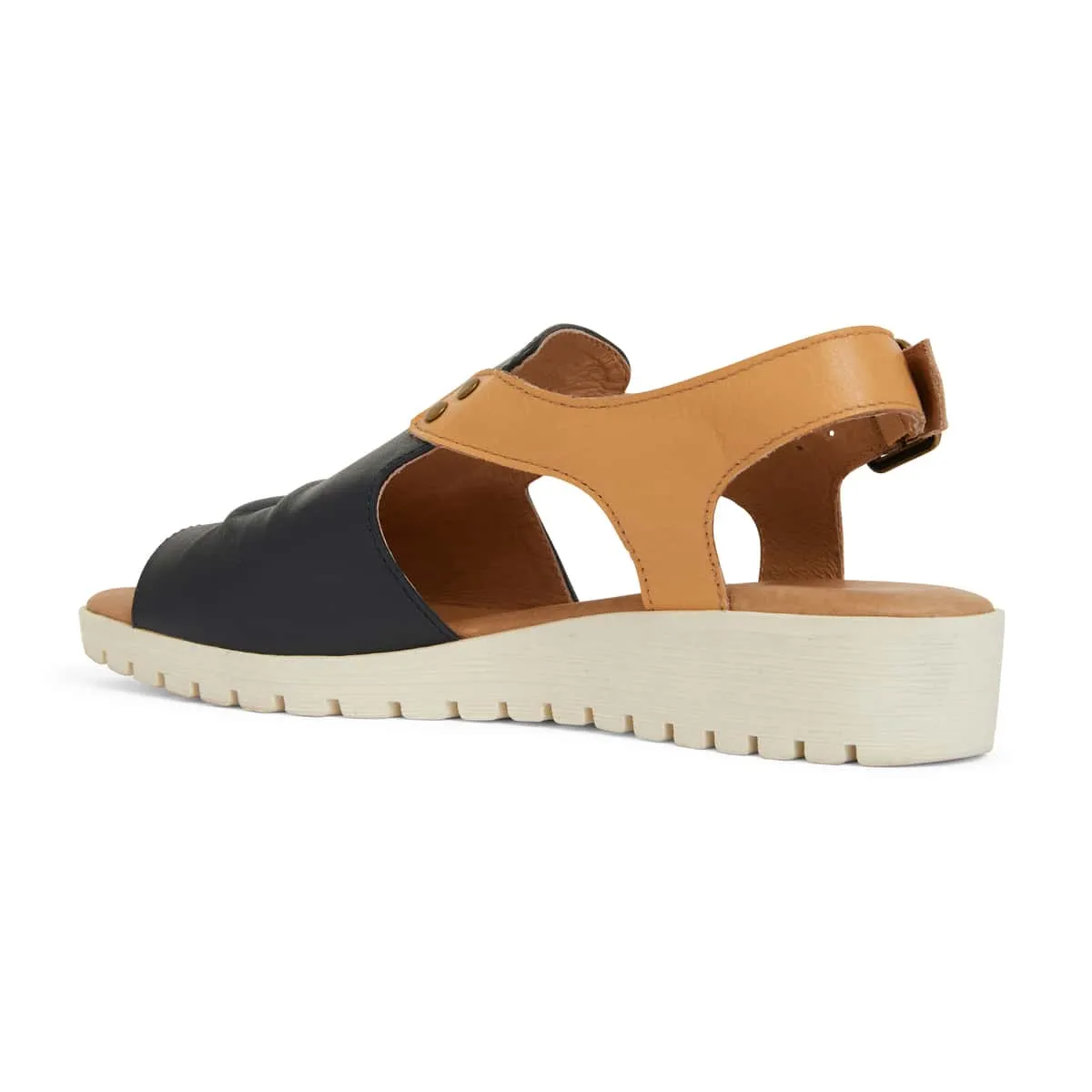 Gelato Sandal in Navy Leather