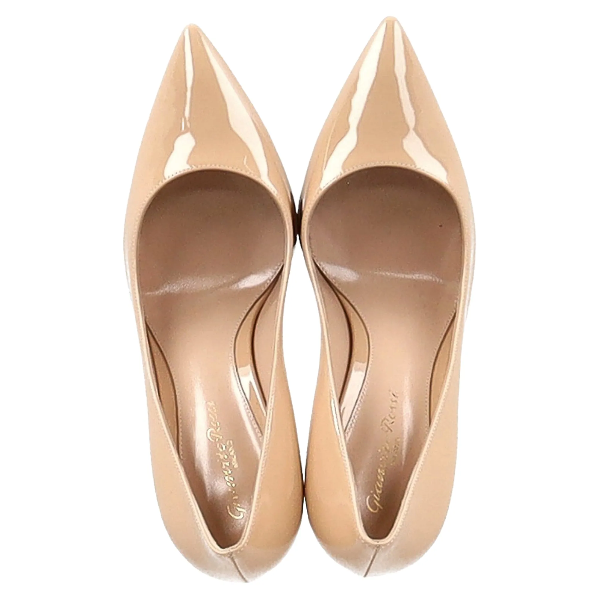 Gianvito Rossi Gianvito Pumps in Beige Patent Leather