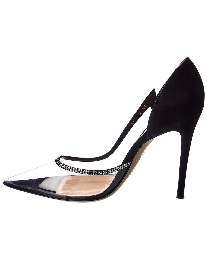 Gianvito Rossi Leif 105 Suede & Vinyl Pump