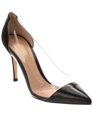 Gianvito Rossi Plexi 85 Vinyl & Leather Pump