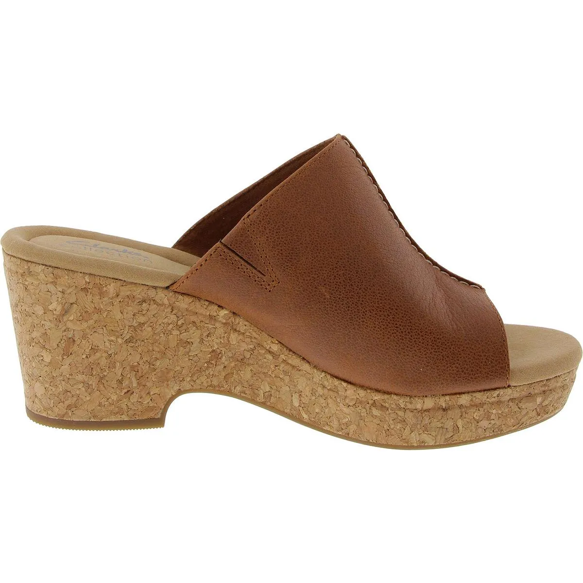 Giselle Orchid Womens Cork Leather Platform Sandals