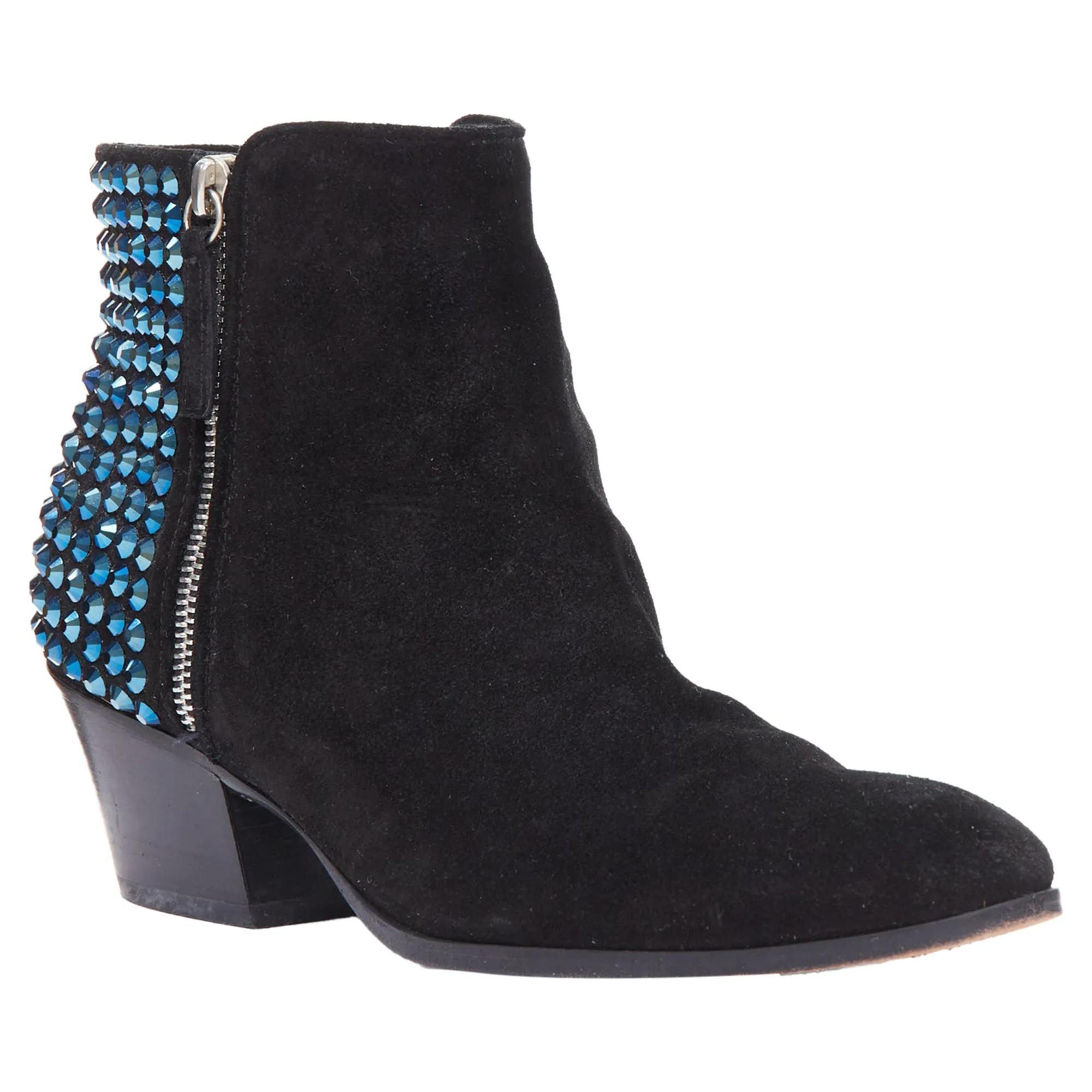 Giuseppe Zanotti Crystal Encrusted Heel Booties