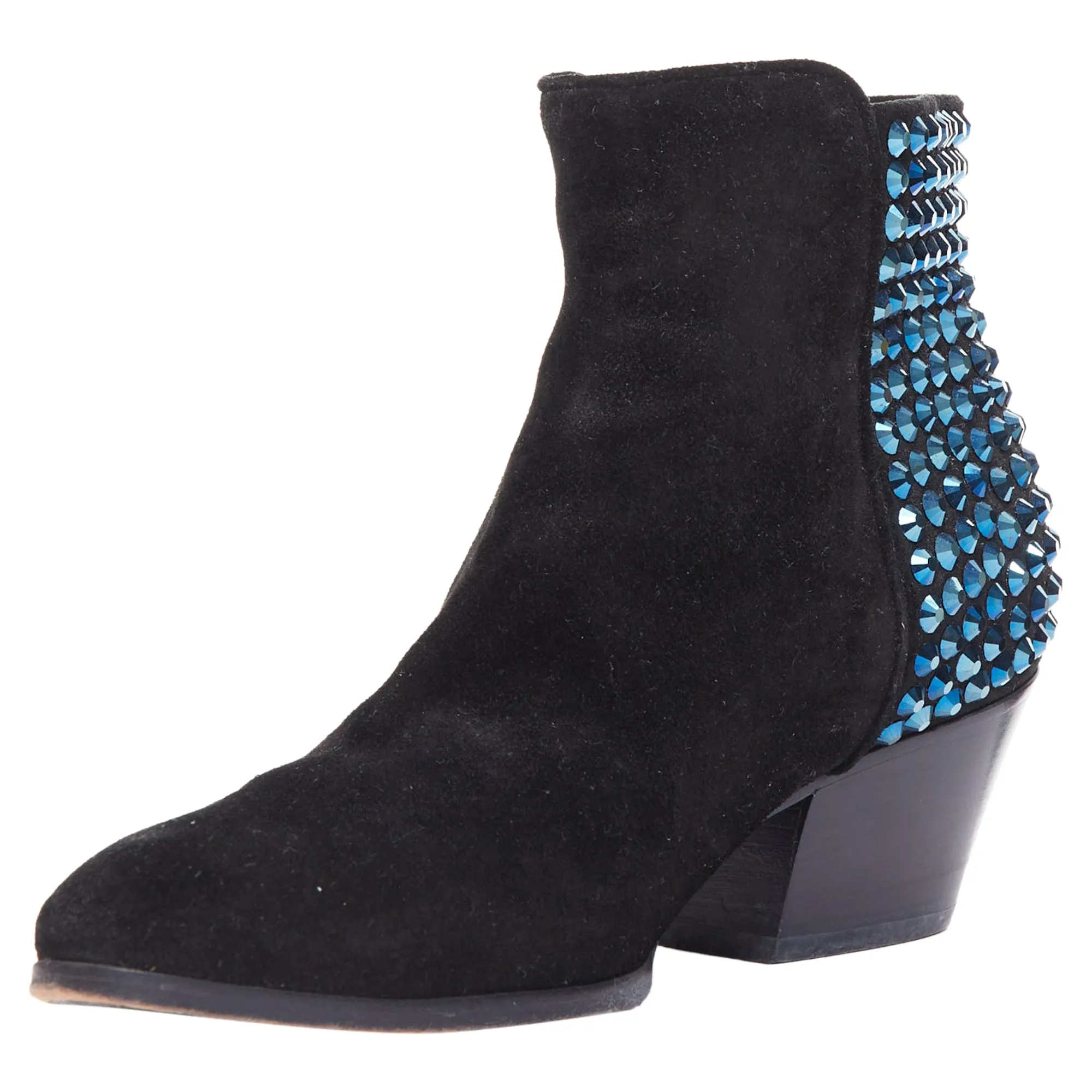 Giuseppe Zanotti Crystal Encrusted Heel Booties