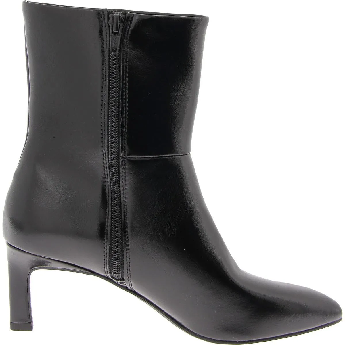 Gradie Womens Faux Leather Kitten Heel Ankle Boots