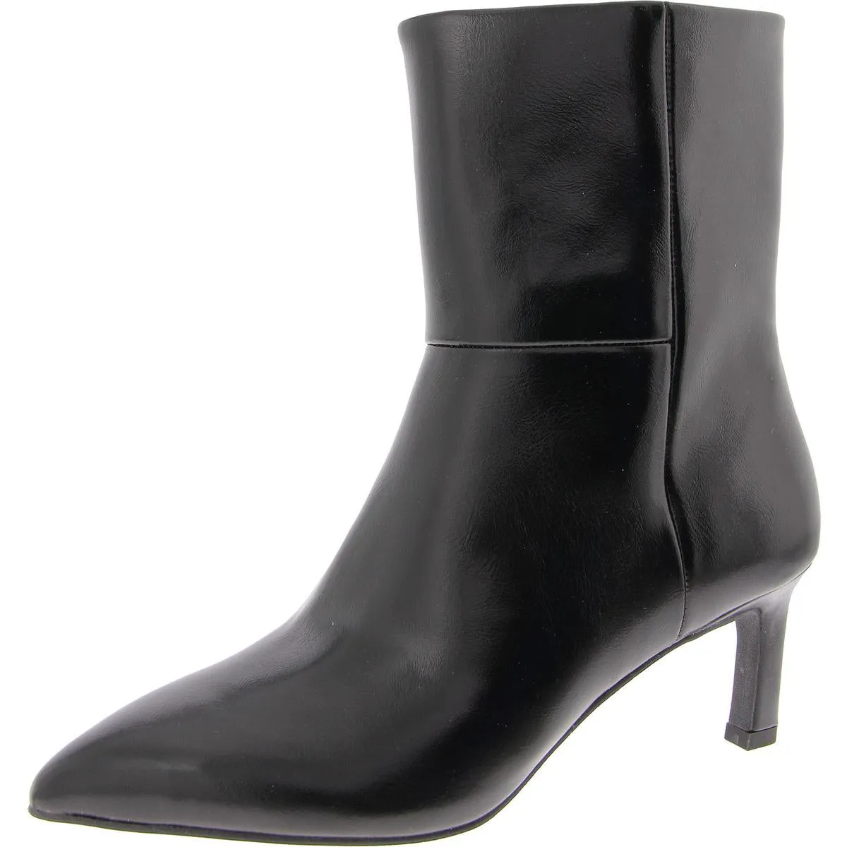 Gradie Womens Faux Leather Kitten Heel Ankle Boots