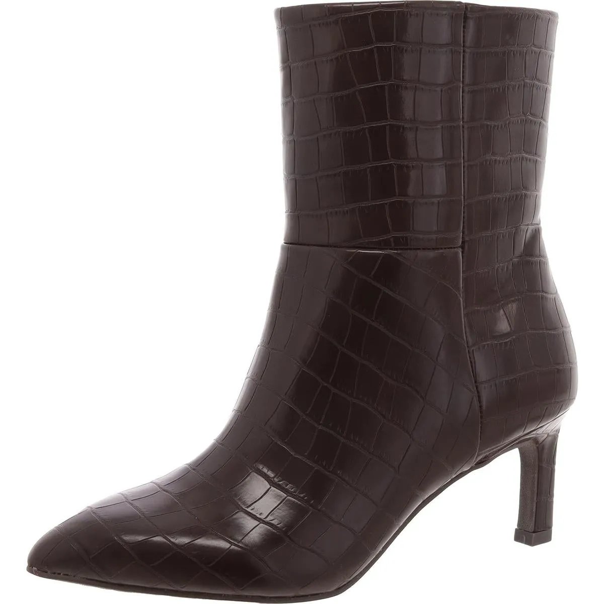 Gradie Womens Faux Leather Kitten Heel Ankle Boots