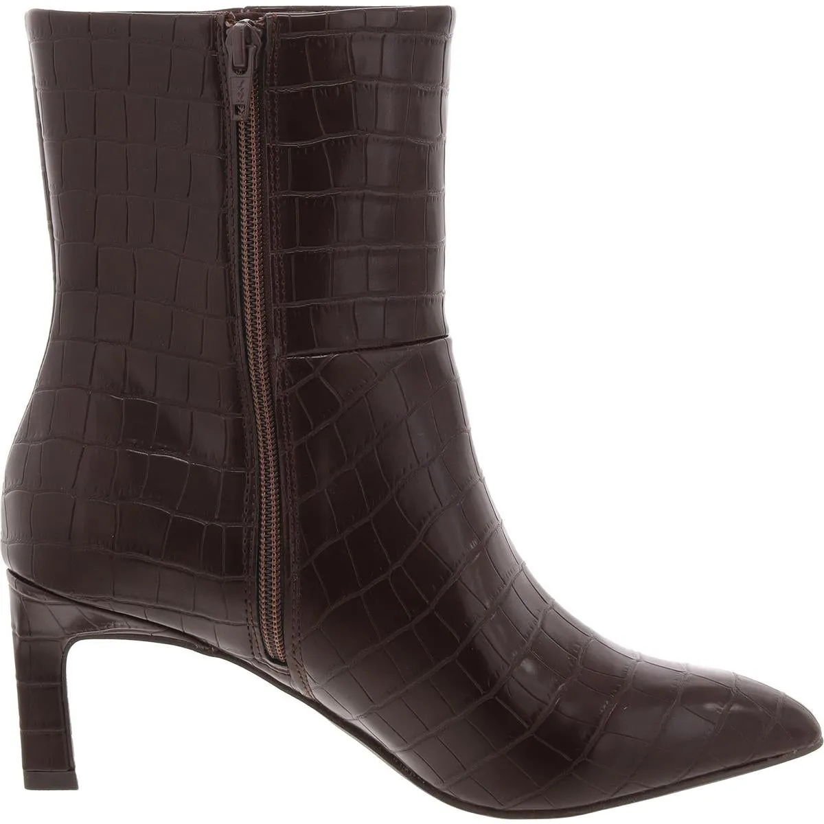 Gradie Womens Faux Leather Kitten Heel Ankle Boots