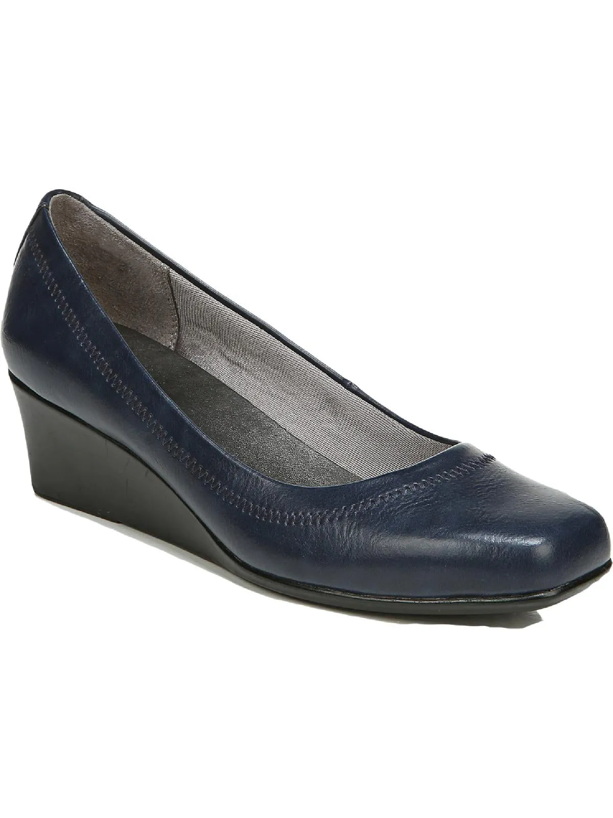 Groovy Womens Faux Leather Slip On Wedge Heels