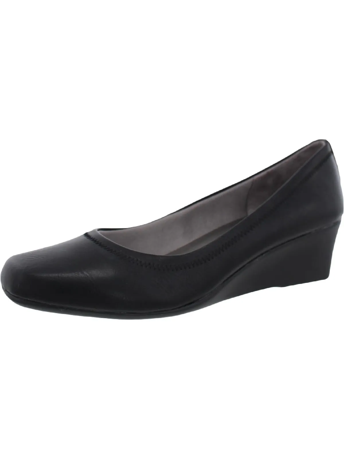 Groovy Womens Faux Leather Slip On Wedge Heels