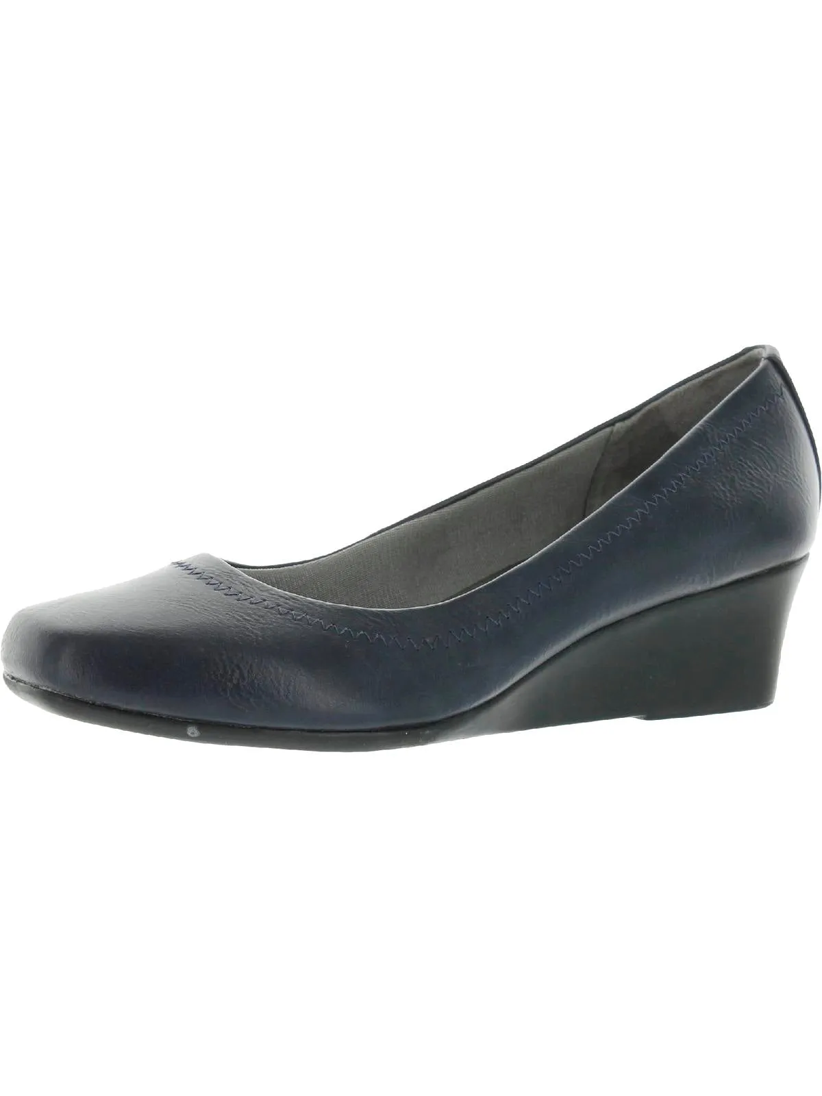 Groovy Womens Faux Leather Slip On Wedge Heels