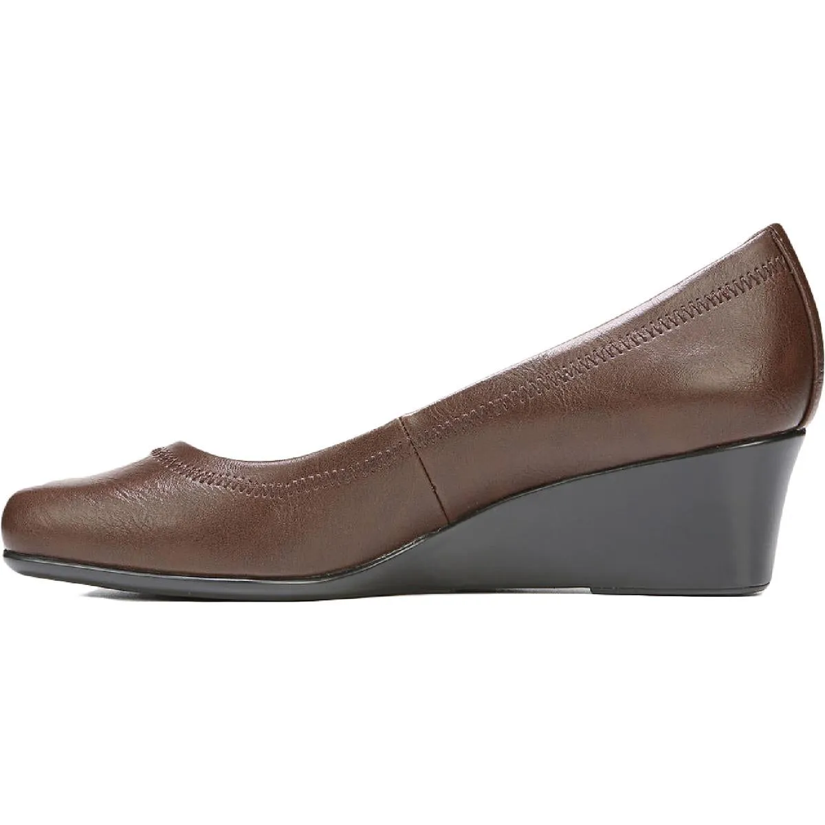 Groovy Womens Faux Leather Slip On Wedge Heels