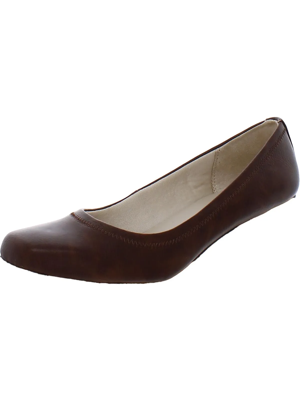 Groovy Womens Faux Leather Slip On Wedge Heels