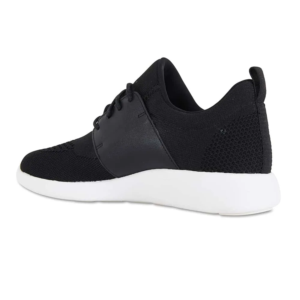 Guru Sneaker in Black Fabric