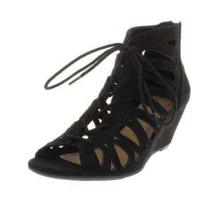 HARLIE Womens Lace Up Heeled Gladiator Sandals