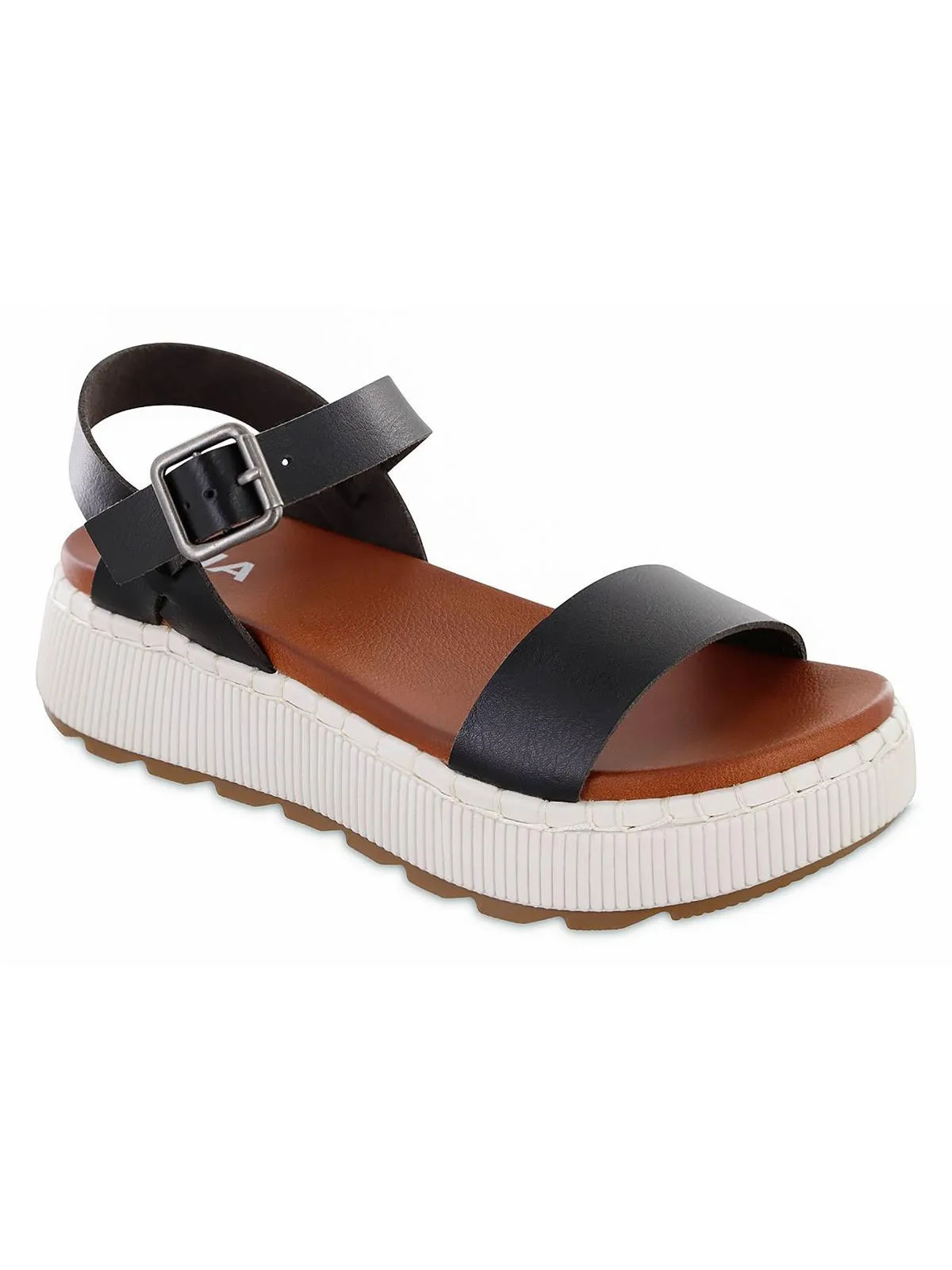 HAYLEY Womens Faux Leather Open toe Platform Sandals