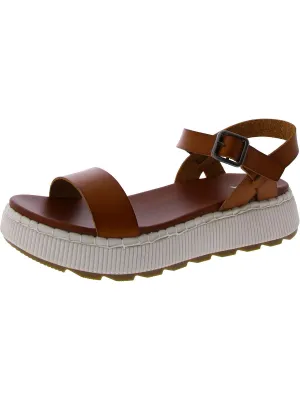 HAYLEY Womens Faux Leather Open toe Platform Sandals