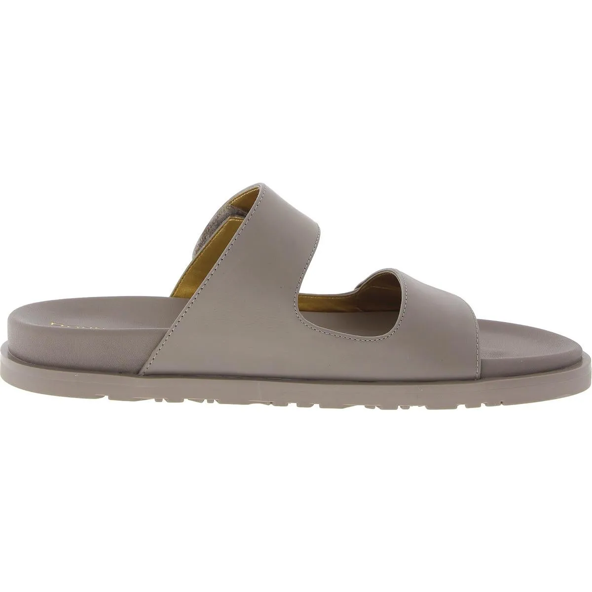 HAZLEY Womens Crossover Leather Slide Sandals